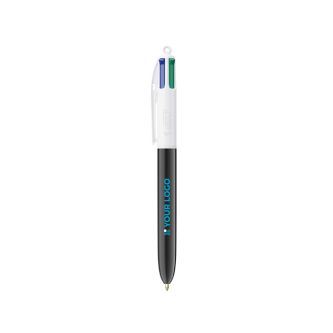 Stylo en plastique recyclé fabriqué dans l'UE, encre BIC® à 4 couleurs