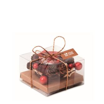 Bougeoir avec couronne pour Noël