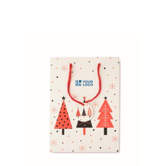 Sac cadeau en papier de taille moyenne sur le thème de Noël