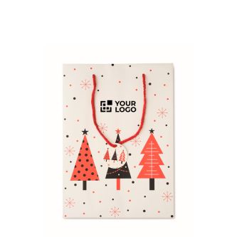 Grand sac cadeau en papier sur le thème de Noël