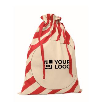 Grand sac cadeau de Noël avec fermeture à cordons 50 x 70 cm