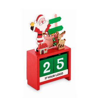 Calendrier de bureau festif avec décompte jusqu’à Noël