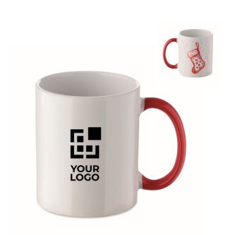Tasse en céramique avec motif de Noël et anse assortie 300 ml
