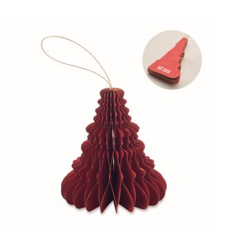 Suspension pliable en papier en forme de sapin de Noël personnalisable