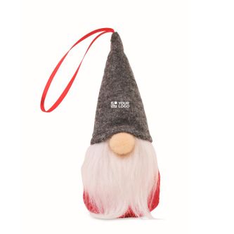 Décoration de gnome rembourrée de coton avec un ruban pour l'accrocher