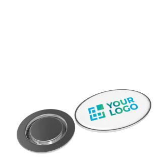 Pin's métallique pour vêtements avec fermeture magnétique ovale
