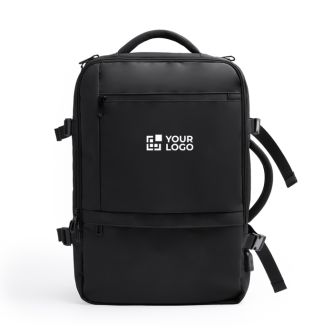 Sac à dos de voyage en cuir PU extensible avec poche pour PC 17’’