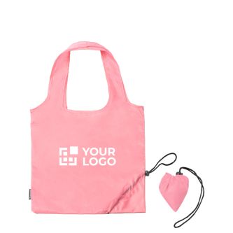 Sac de courses pliable en plastique recyclé avec cordon de serrage