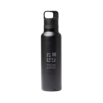 Bouteille isotherme en inox recyclé avec bouchon à bouton 750 ml
