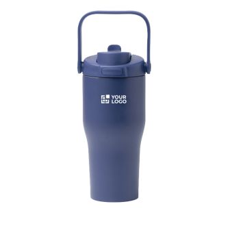 Bouteille isotherme en inox recyclé avec ouverture par bouton 550 ml