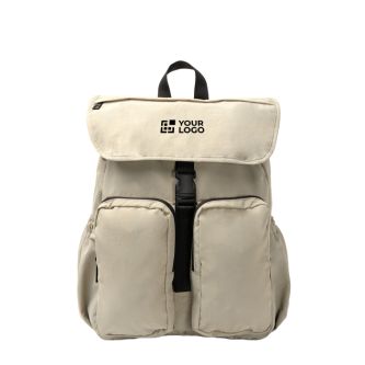 Sac à dos en nylon avec grand compartiment et fermeture cordon PC 15"