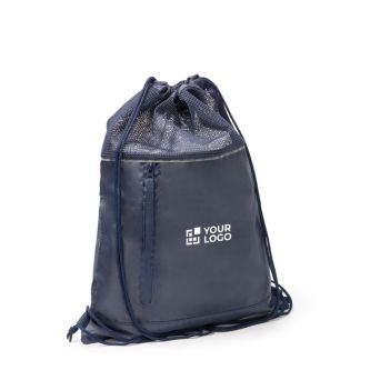 Sac à dos cordons réglables avec poche et bande réfléchissante