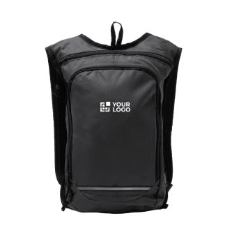 Sac à dos en RPET avec bande réfléchissante et double fermeture éclair