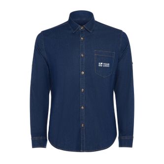 Chemise en denim de coton avec tissu stretch 210g/m² Roly Direct Lujan