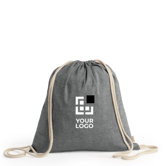 Sac à dos écologique avec cordons finition chinée 120 g/m²
