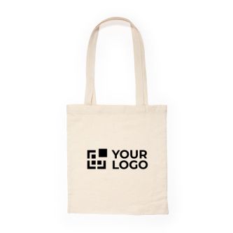 Tote bag en coton naturel avec poignées longues 180 g/m²