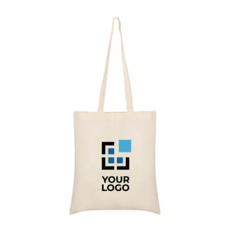 Sac en coton naturel avec de longues poignées 140 g/m²