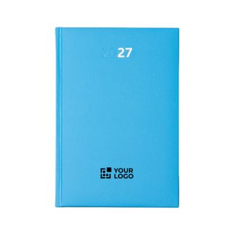 Agenda A5 en cuir synthétique matelassé, vue journalière