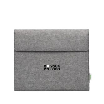 Porte-documents en RPET avec bloc-notes et poche pour appareils