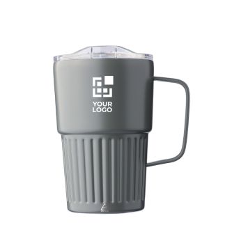 Tasse à emporter en acier inoxydable recyclé avec anse 450ml