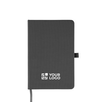 Carnet A5 en polyester RPET à couverture semi-rigide, pages lignées