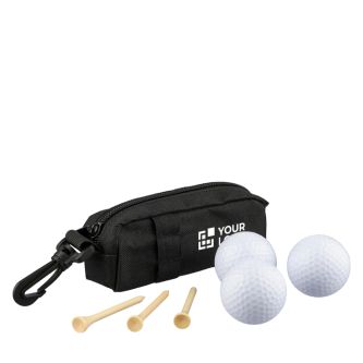 Set de golf dans un étui à fermeture éclair et mousqueton, 6 pièces
