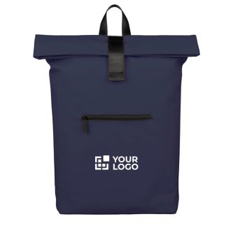 Sac à dos roll-top en cuir synthétique pour ordinateur portable 16''