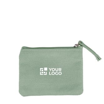 Porte-monnaie en velours personnalisable avec fermeture éclair