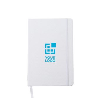 Carnet A5 en RPET et similicuir, fermeture élastique, pages lignées