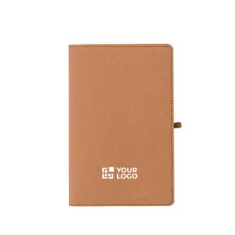 Carnet A5 en kraft lavé à couverture souple, pages lignées
