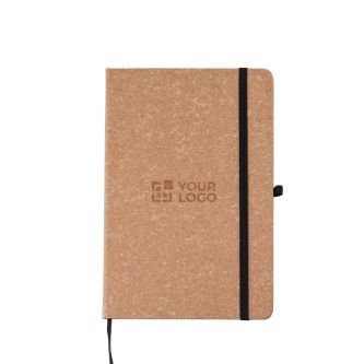 Carnet A5 en similicuir recyclé avec marque-page, pages lignées