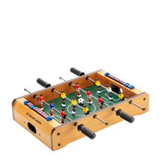 Mini baby-foot en bois avec 2 balles incluses