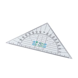 Équerre en plastique transparent rigide avec mesure de 45º