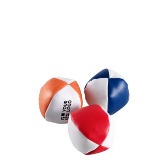 Set de 3 balles de jonglage en PVC dans un sac en coton