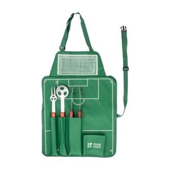 Tablier spécial barbecue football avec 4 ustensiles