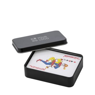 Étui métal personnalisable avec 52 cartes de jeu