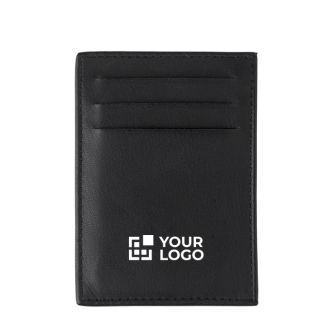 Porte-cartes en cuir avec 3 poches latérales et une principale