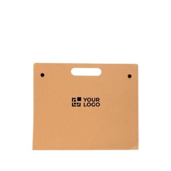 Chemise en carton avec matériel d’écriture et poignée de transport