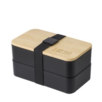 Boîte à lunch double compartiment et couverts 800ml Duo Compact