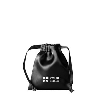 Petit sac en satin avec fermeture à cordon assorti