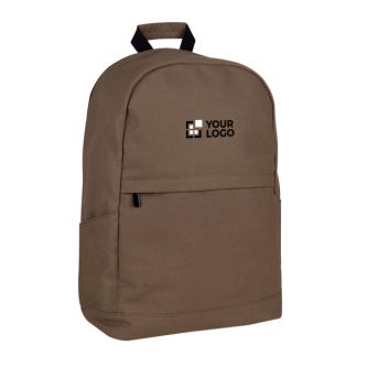 Sac à dos classique pour PC en coton avec poches latérales 15”