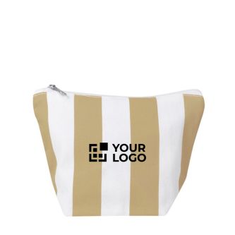 Trousse en coton recyclé avec rayures verticales