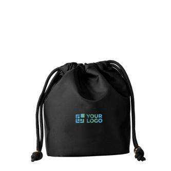 Petit sac en nylon avec fermeture élégante à cordon noir