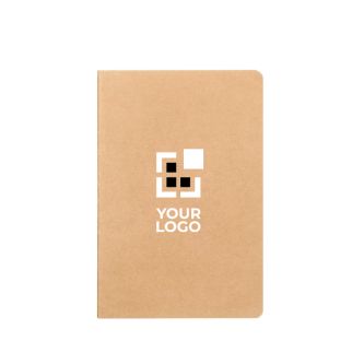 Carnet A5 avec pages couleur crème en papier quadrillé certifié FSC