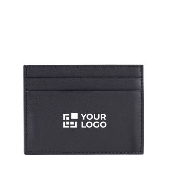 Porte-cartes en cuir noir dans boîte de présentation élégante