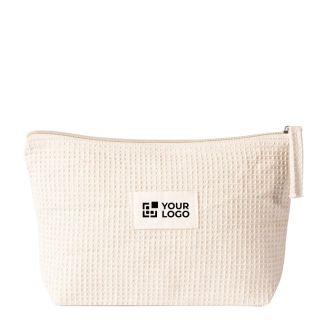 Trousse en coton avec étiquette assortie pour marquage 310 g/m²