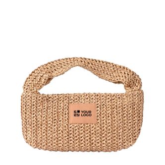 Petit sac en papier et polyester avec étiquette de marquage