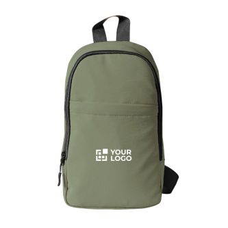 Sac bandoulière en polyester à un compartiment avec poche avant