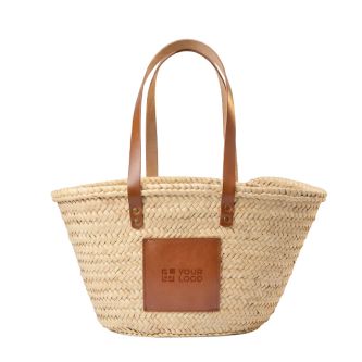 Grand panier en palmier, idéal pour la plage, fabriqué dans l'UE
