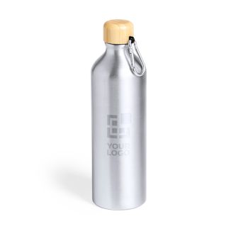 Grande gourde en aluminium avec mousqueton 800ml Helsinki